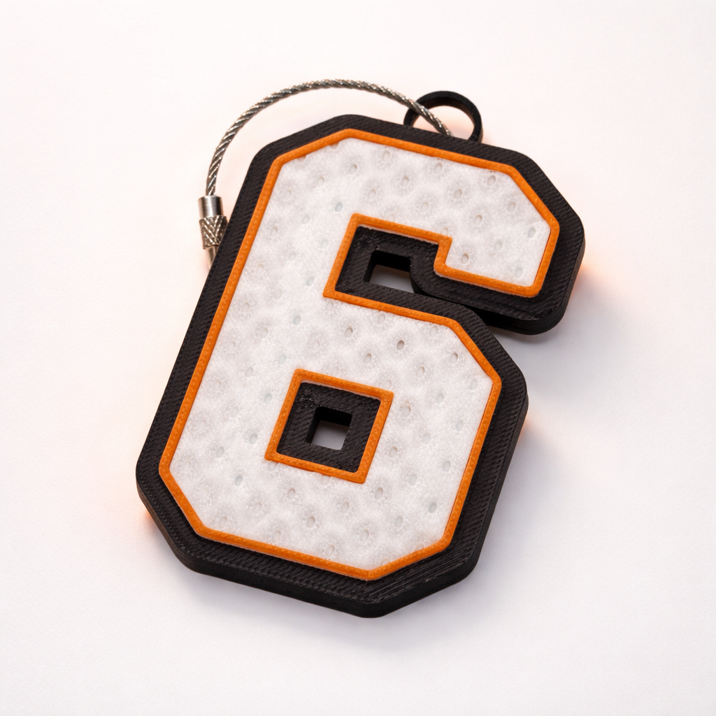Jersey Number Bag Tag