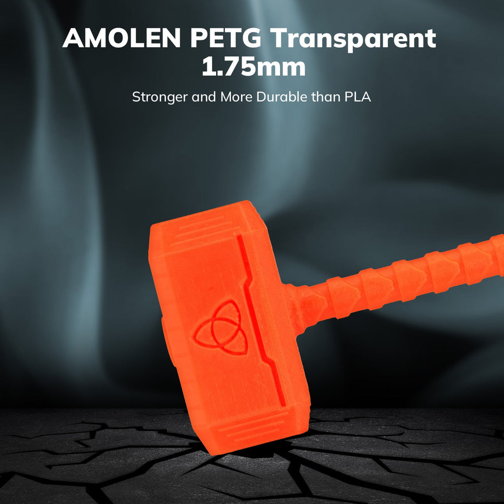 PETG Transparent 1.75mm, 1KG/2.2LB