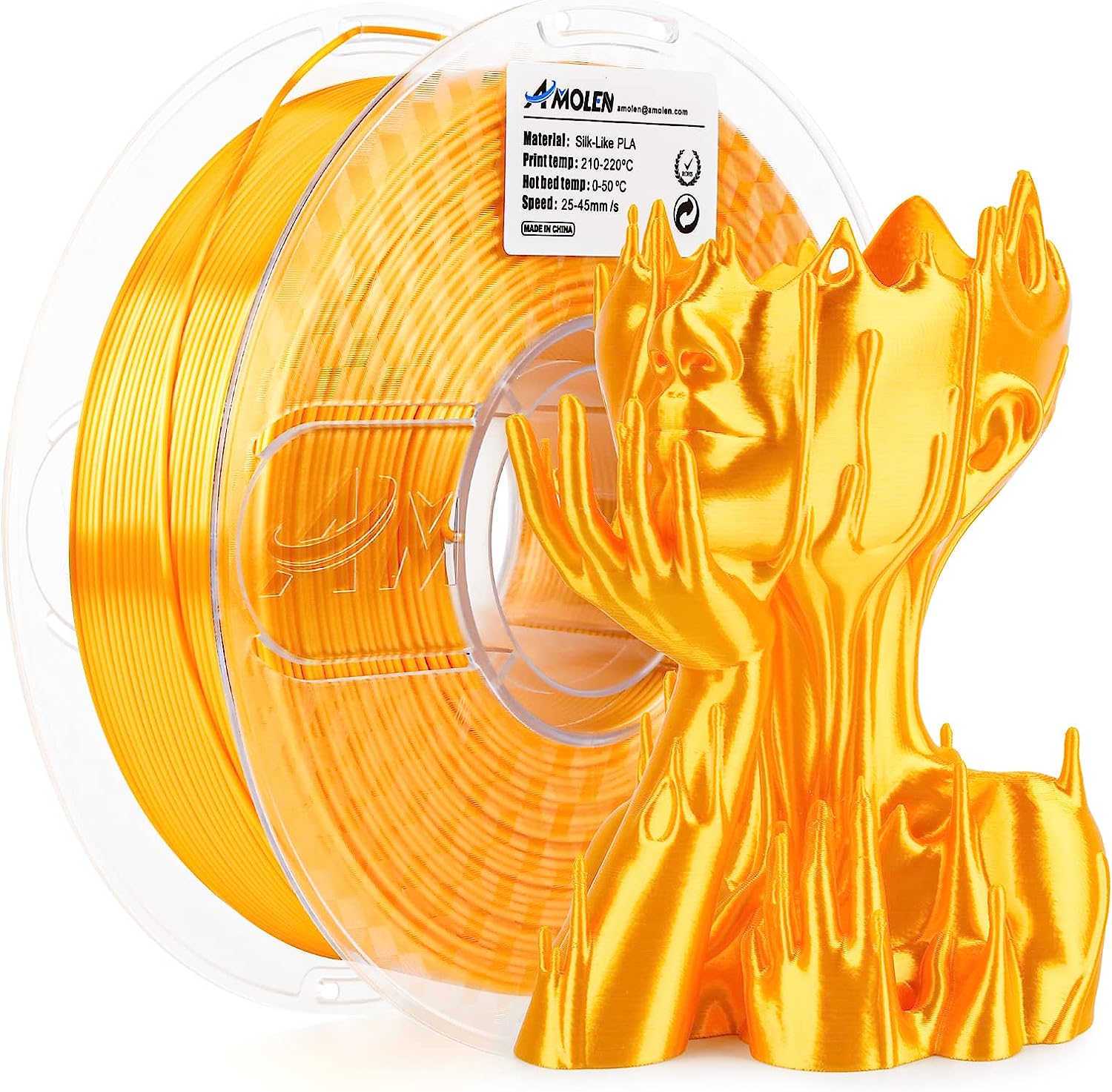 PLA Silk Basic 1.75mm, 1KG/2.2LB